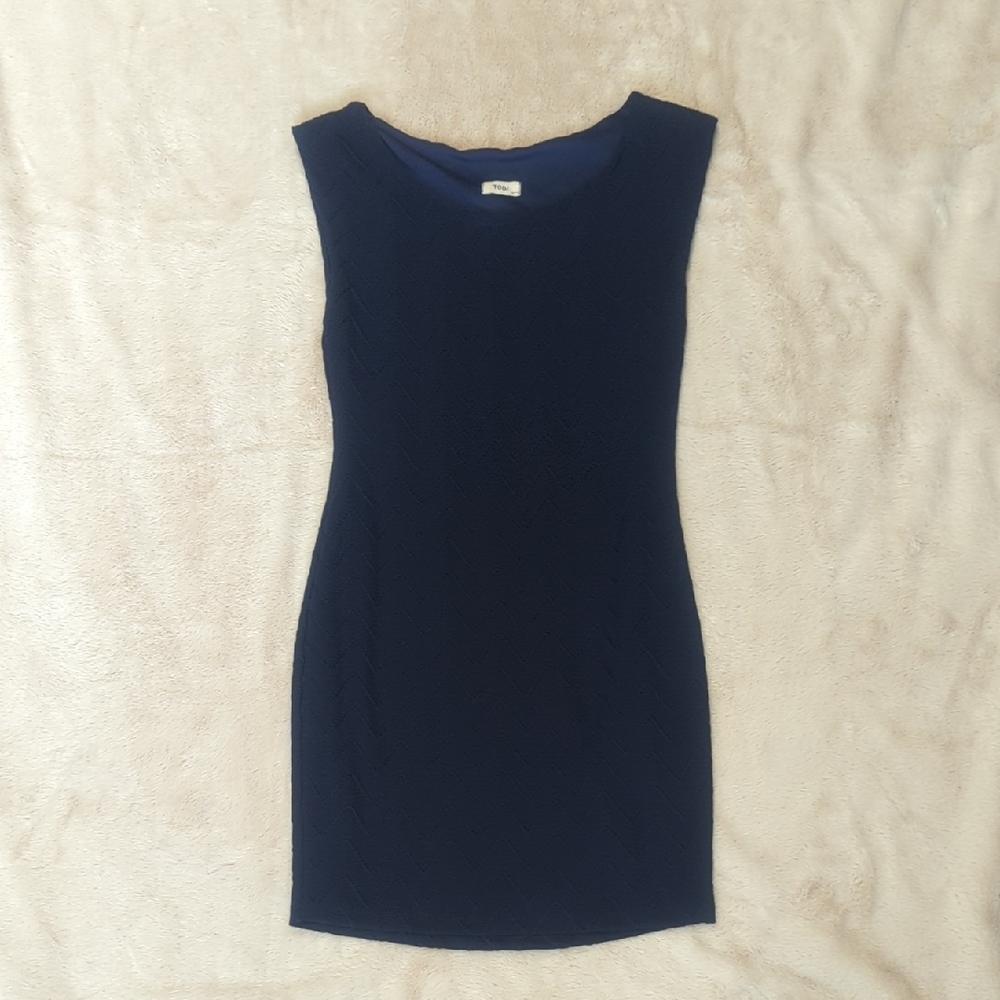 Tobi Blue Sheath Mini Dress for Cocktail